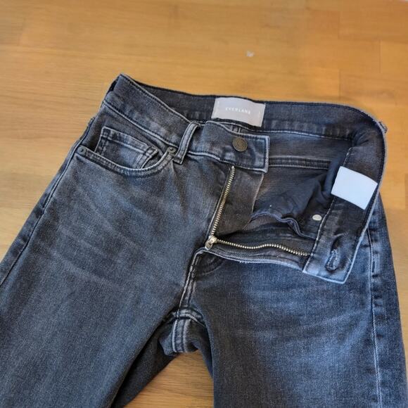 Everlane Mid-Rise Washed Black Stretch Jeans – Size 24 Tall / Long - Picture 7 of 11